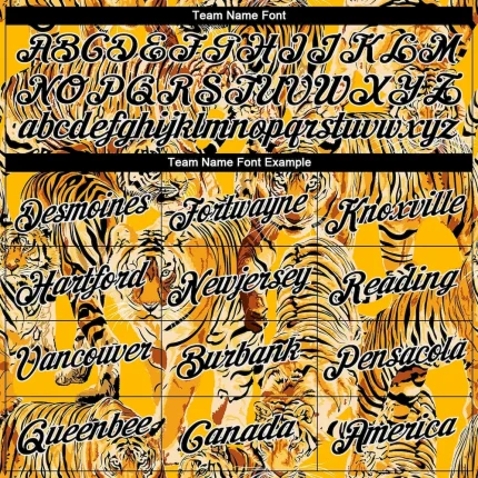 Custom Stitched Gold Black-White 3D Pattern Design Tiger Sports Pullover Sweatshirt Hoodie - Image 3