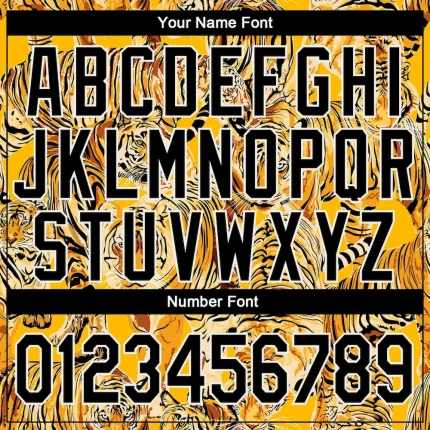 Custom Stitched Gold Black-White 3D Pattern Design Tiger Sports Pullover Sweatshirt Hoodie - Image 4