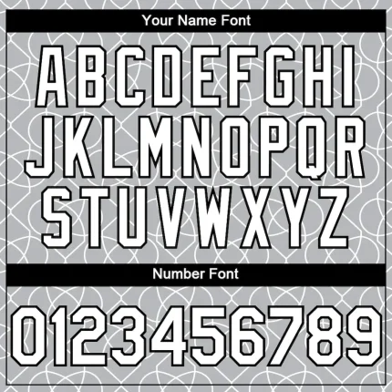 Custom Gray White-Black 3D Pattern Design Arabesque Shape Authentic Baseball Jersey - Image 5