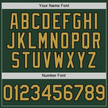 Custom Green Old Gold-Black Line Authentic Baseball Jersey - Image 5