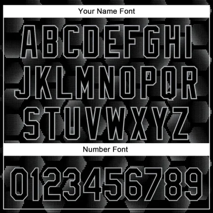 Custom Black Gray 3D Pattern Design Halftone Geometric Shapes Authentic Baseball Jersey - Image 5