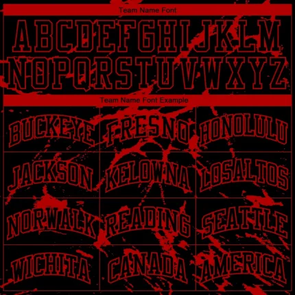 Custom Black Red Abstract Grunge Art Round Neck Sublimation Basketball Suit Jersey - Image 3