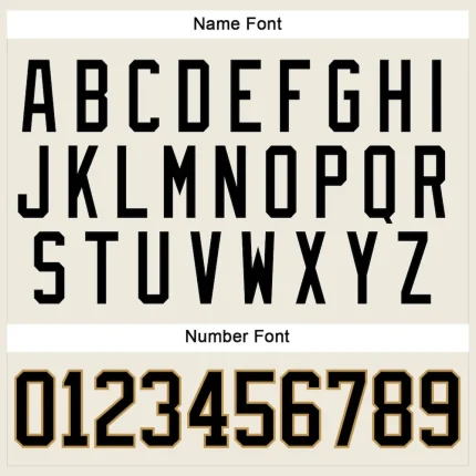 Custom Cream Black-Old Gold Hockey Jersey - Image 5