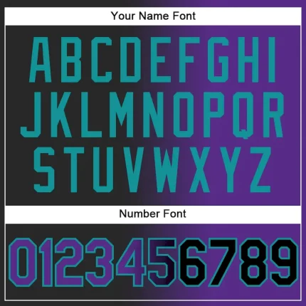 Custom Black Purple-Teal Authentic Gradient Fashion Baseball Jersey - Image 5