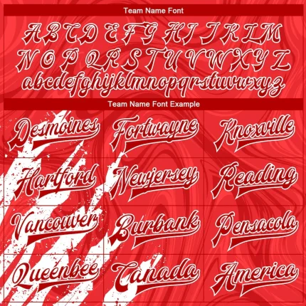 Custom Red White 3D Pattern Design Bomber Full-Snap Varsity Letterman Jacket - Image 4