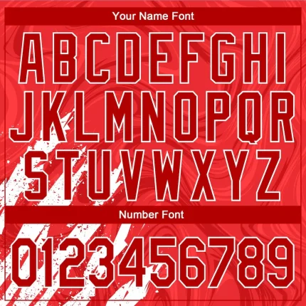 Custom Red White 3D Pattern Design Bomber Full-Snap Varsity Letterman Jacket - Image 5