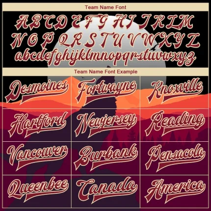 Custom Black Crimson-City Cream Wolf Howling 3D Pattern Design Bomber Full-Snap Varsity Letterman Jacket - Image 4