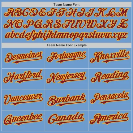 Custom Light Blue Crimson-Gold Bomber Full-Snap Varsity Letterman Two Tone Hoodie Jacket - Image 4