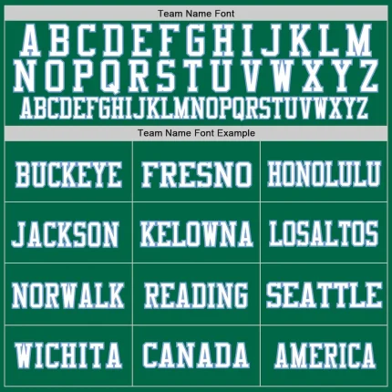 Custom Kelly Green White-Light Blue Mesh Authentic Throwback Football Jersey - Image 3