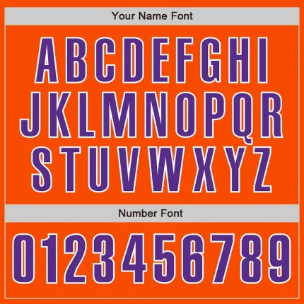 Custom Orange Purple-White Authentic Baseball Jersey - Image 5