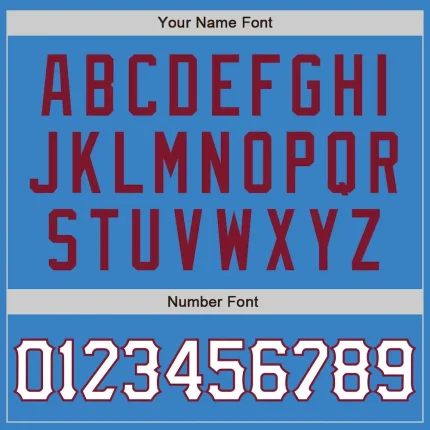 Custom Powder Blue White-Crimson Authentic Baseball Jersey - Image 5