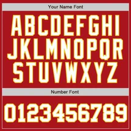 Custom Red Gold Pinstripe White-Gold Authentic Baseball Jersey - Image 4