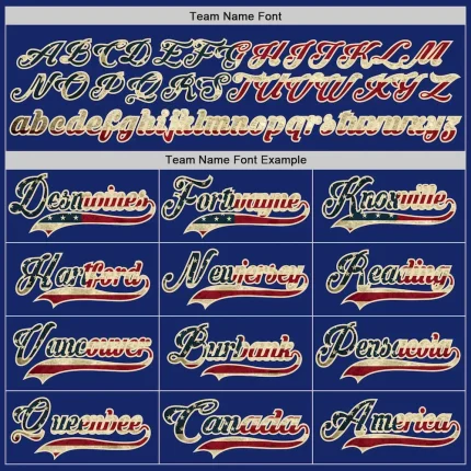 Custom Royal Vintage USA Flag-Cream Hockey Lace Neck Jersey - Image 4