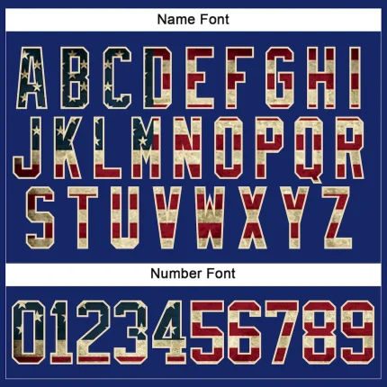 Custom Royal Vintage USA Flag-Cream Hockey Lace Neck Jersey - Image 5