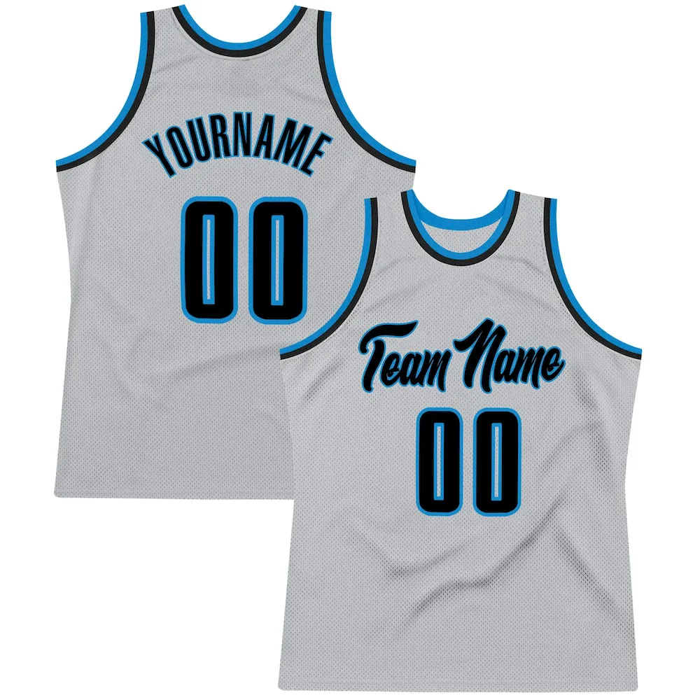 SilverGray0022_68d84998-065b-4476-b29e-149f79c72125.webp Custom Gray Navy-Blue Authentic Throwback Basketball Jersey - Image 1