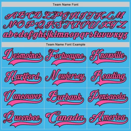 Custom Sky Blue Pink-Black Hockey Lace Neck Jersey - Image 4