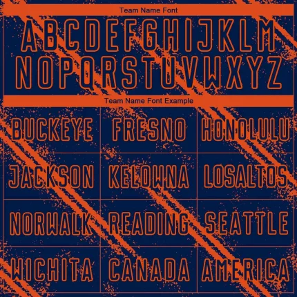 Custom Navy Orange Sublimation Soccer Uniform Jersey - Image 5