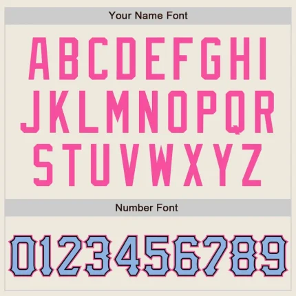 Custom Cream Light Blue Black-Pink Two-Button Unisex Softball Jersey - Image 5