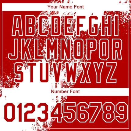 Custom White Red 3D Pattern Abstract Brush Stroke Two-Button Unisex Softball Jersey - Image 5