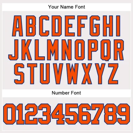 Custom White Orange-Royal Authentic Baseball Jersey - Image 5