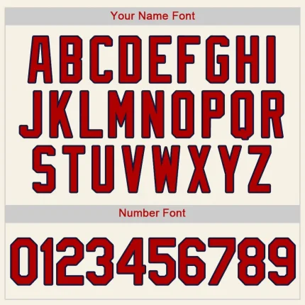 Custom Cream Red-Navy Authentic Baseball Jersey - Image 4