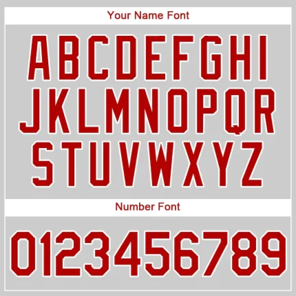 Custom Gray Red-White Authentic Baseball Jersey - Image 4