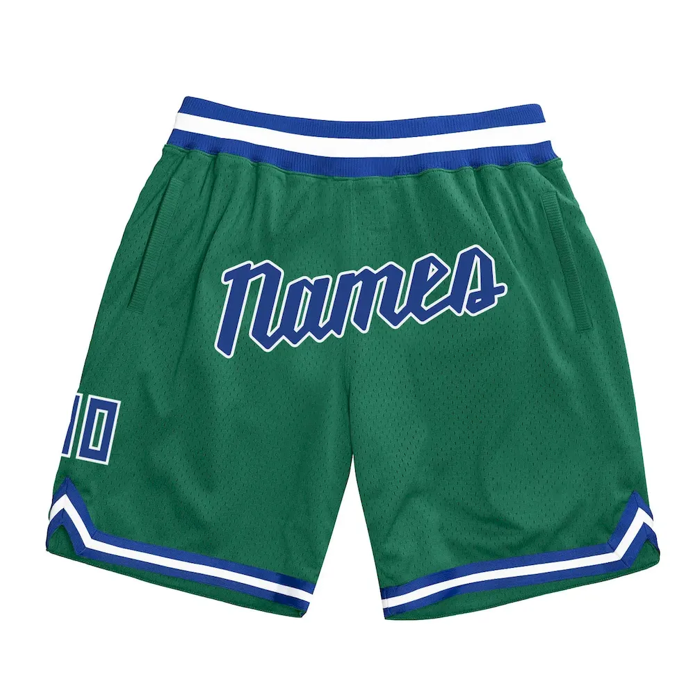 kelly_green_0075_2551d5ac-861b-42a1-aa89-caf50bd03572.webp Custom Kelly Green Royal-White Authentic Throwback Basketball Shorts - Image 1