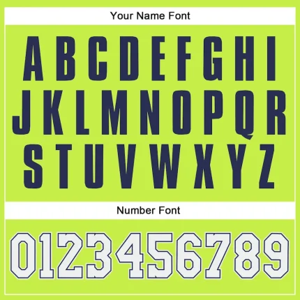 Custom Neon Green White-Navy Authentic Throwback Basketball Jersey - Image 4