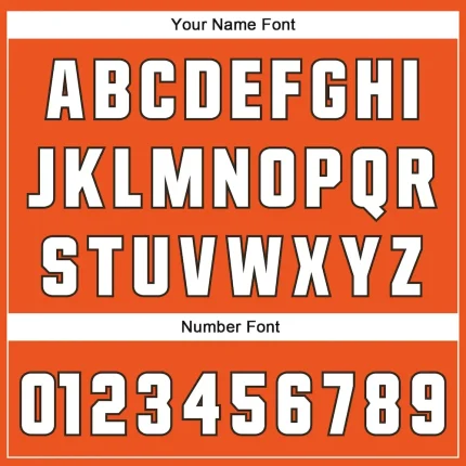 Custom Orange White-Brown Mesh Authentic Throwback Football Jersey - Image 6