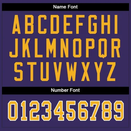 Custom Purple Gold-White Mesh Split Fashion Football Jersey - Image 4